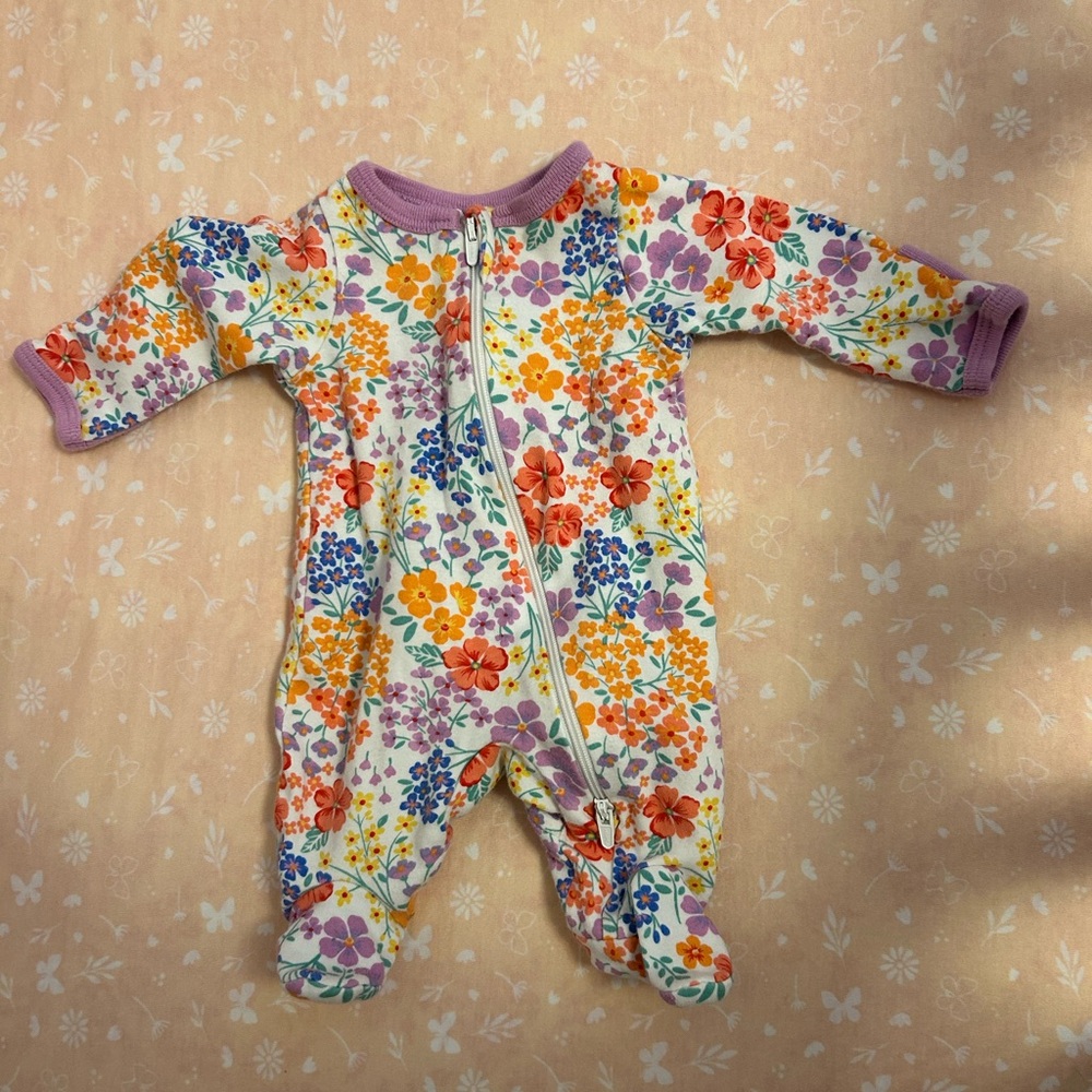 Wonder Nation Colorful Floral Footie